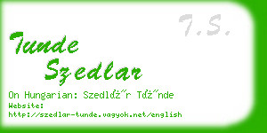 tunde szedlar business card